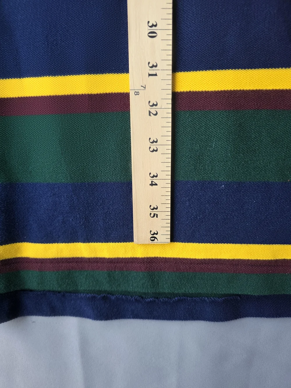 Vintage Polo Ralph Lauren 4XLT Tall Striped Polo Shirt Green Navy Yellow